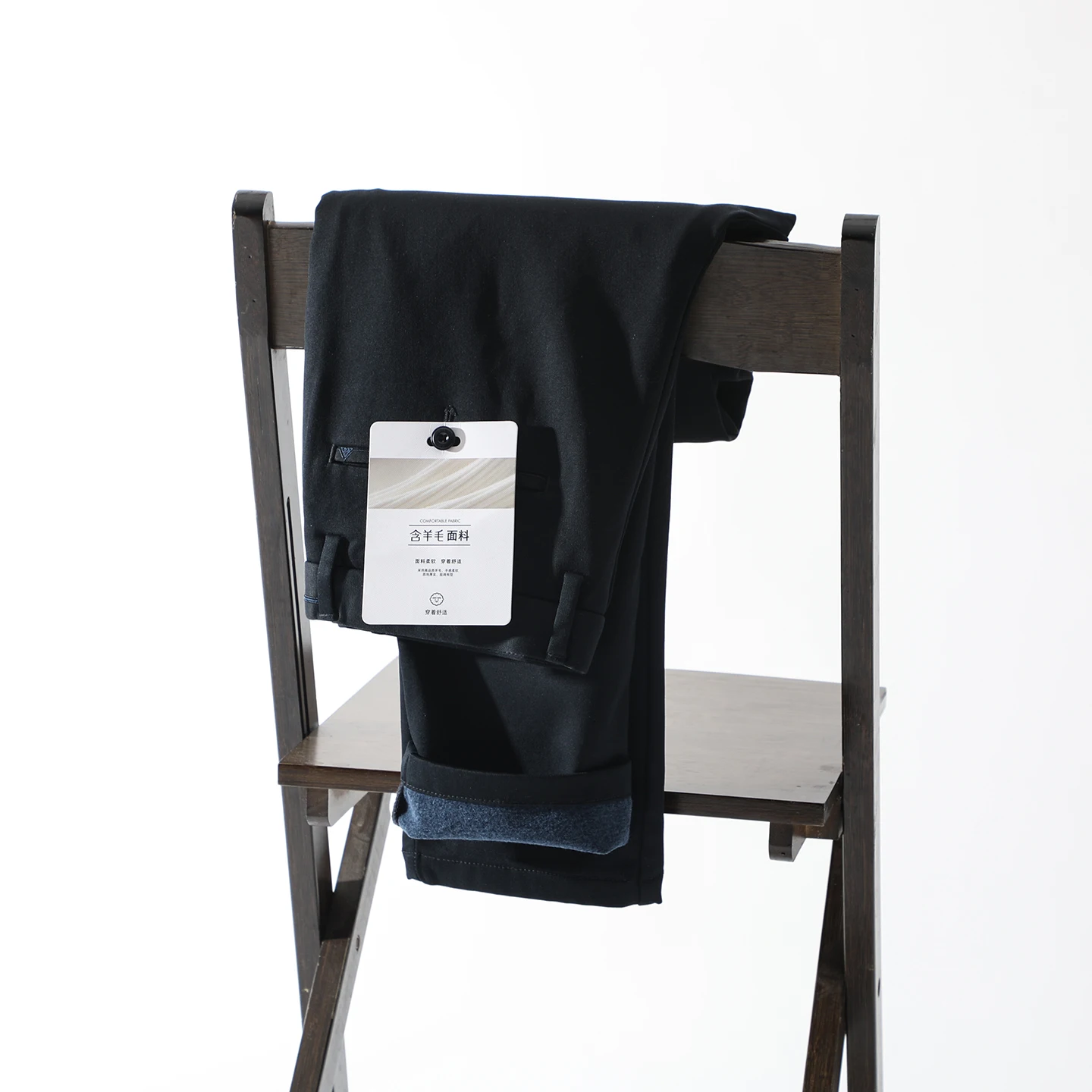 

High-End Camere Busin Casual Pants for Men Thiened Brued Straight Leg Winter Trousers Skin-friendly Warm All-Match