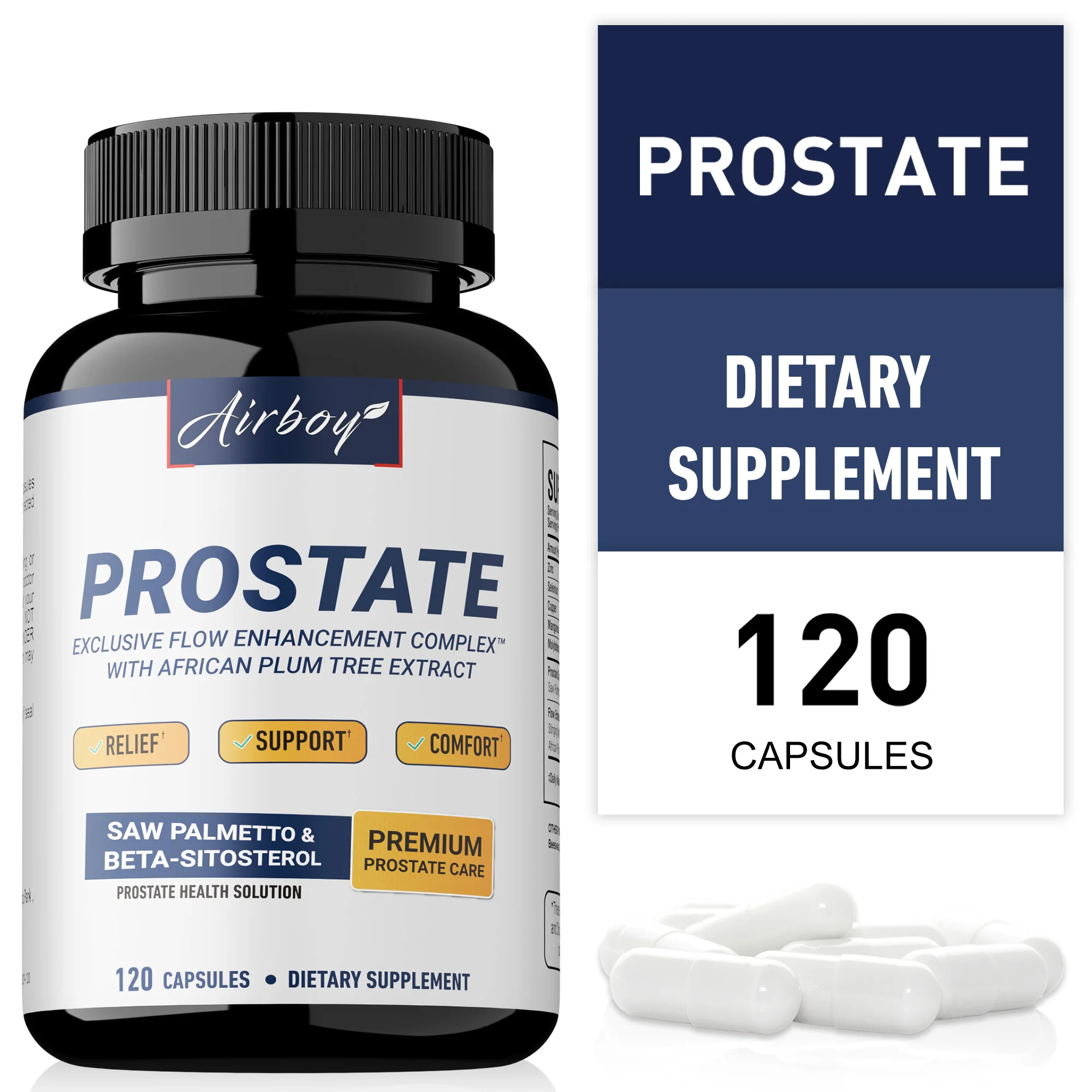 Cápsulas para la próstata: para dormir mejor, prevenir la caída del cabello, reducir la frecuencia urinaria, promover la salud de la próstata y del tracto urinario