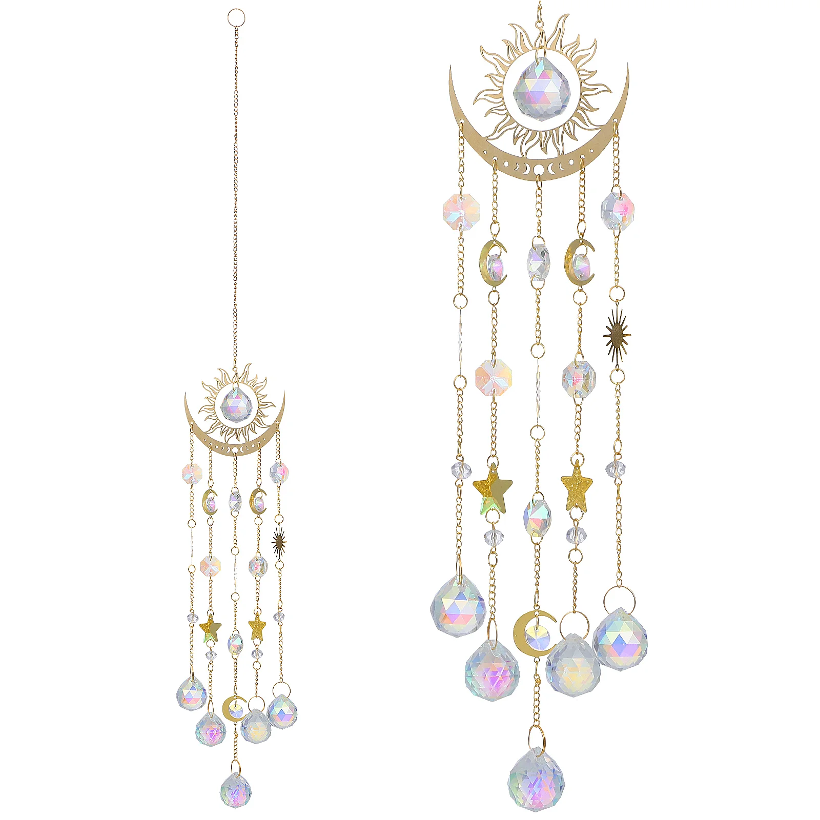 Campanas navideñas para patio exterior Rainbow Maker Suncatcher Coletores de prismas de cristal blanco al aire libre