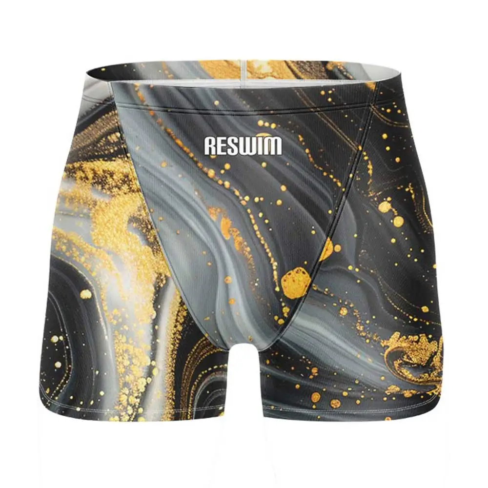 Men's Swim Jammer Swimsuit Swimming Trunks Beach Tights Shorts Athletic Training Swimwear Racing Swim Sports Rash Guards Pants