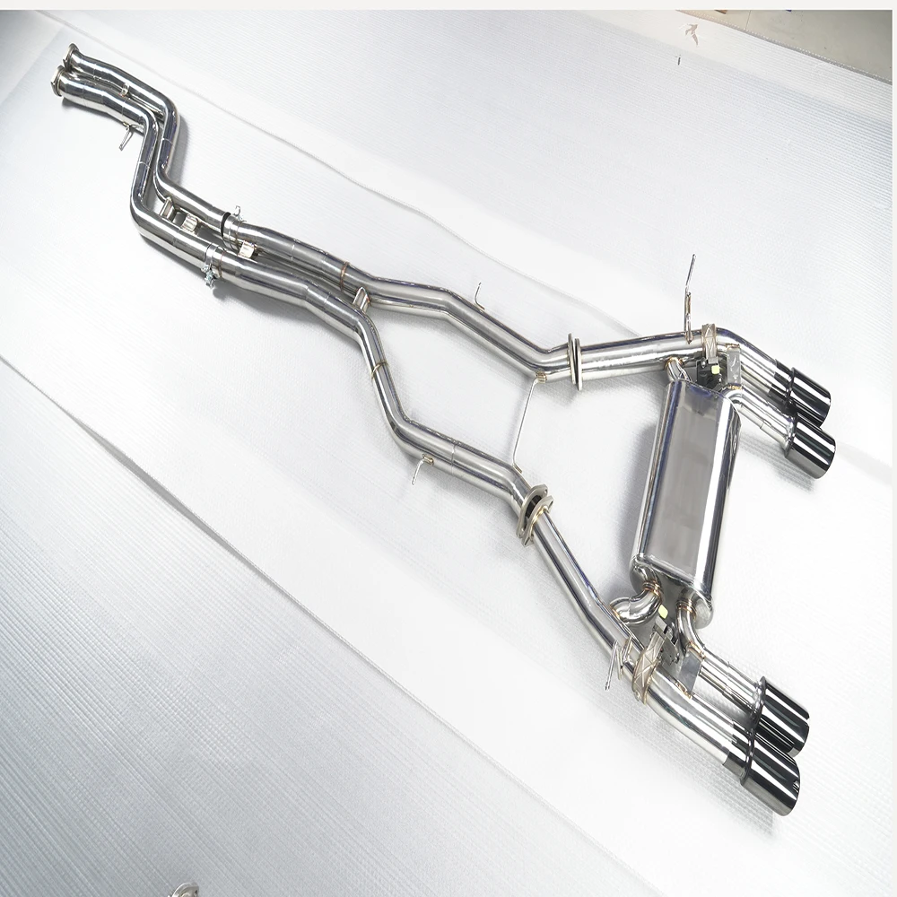 OEM Equal Length Midpipe Exhaust Pipes for   M3 M4 Competition F80 F87 F82 3.0t Valvetronic Stainless Steel Catback With Tips