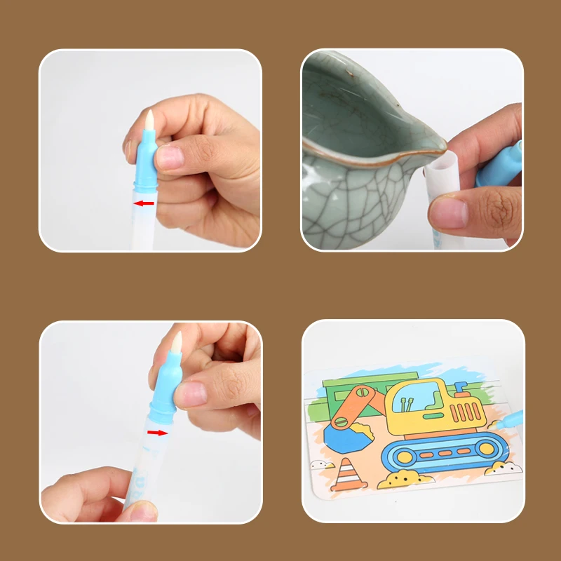 ทําด้วยมือ DIY สร้างสรรค์ภาพวาดทรายเด็กที่มีสีสันทราย Graffiti ของเล่นเพื่อการศึกษาวาดสีเกมไม้กล่อง