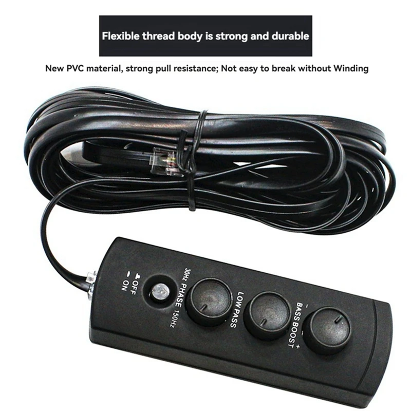 Car Spare Tire Bass Amplifier Volume Controller Spare Tire Bass Remote Volume Regulator 6-Core Crystal Interface-A22K