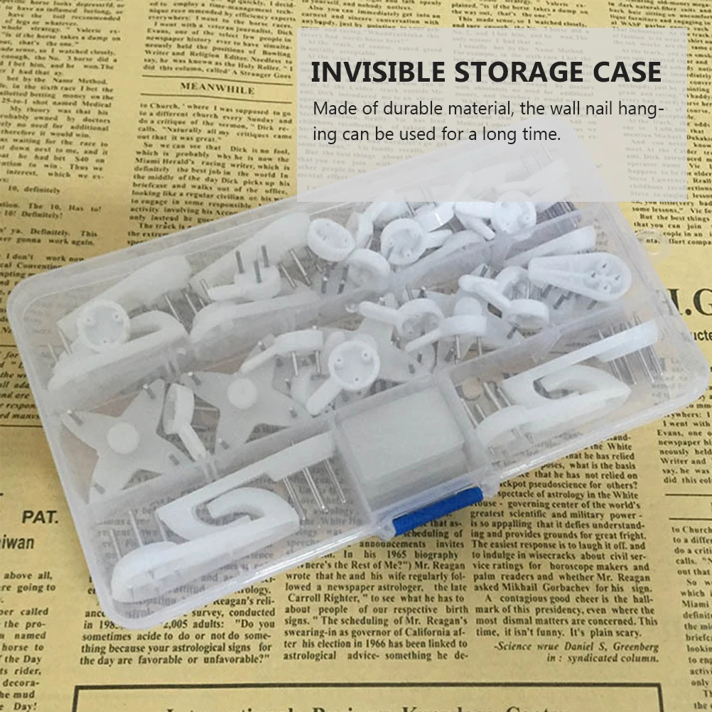 Hanging Wire Invisible Traceless Nail Hook Combination Picture Hooks Accessories Set Stainless Steel