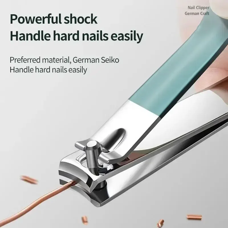 Neues Nagelknipser-Set, 4-teilig, mit drehbarer Ledertasche, professioneller Trimmer, Pediküre-Pflegewerkzeuge, Maniküre-Set, Heimpflege-Geschenk