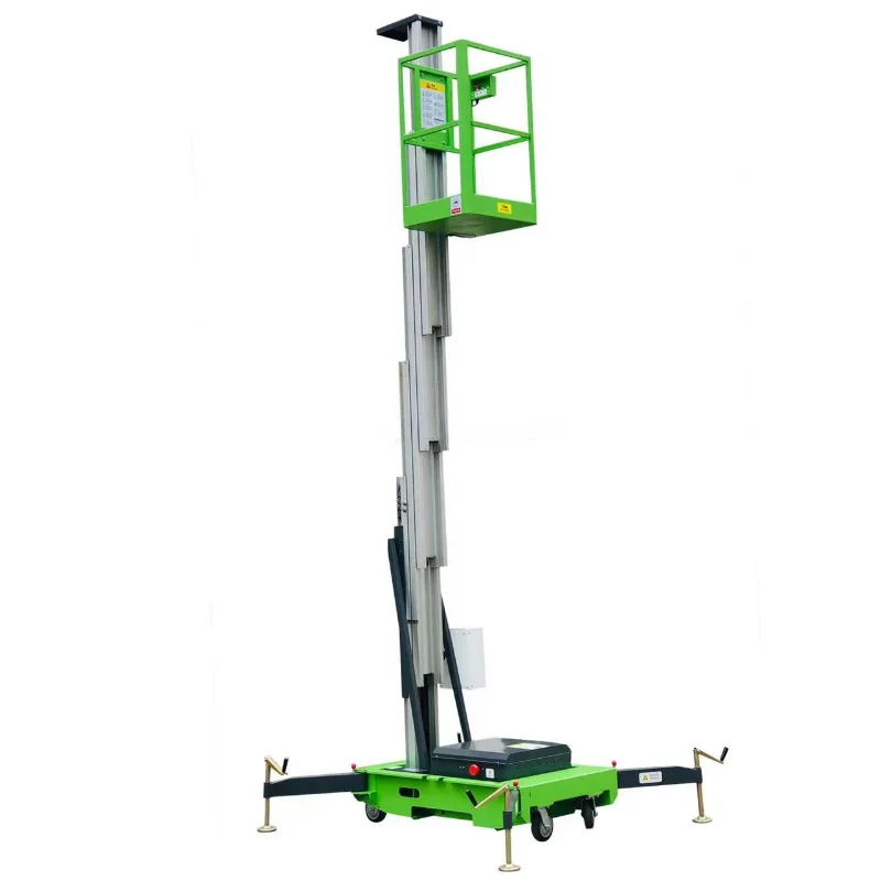 YG Mobile Scissor Lift Platform 9m Single Mast Aluminum Alloy Mast Lift Hydraulic Lifting Table for Aerial Working Platform Lift