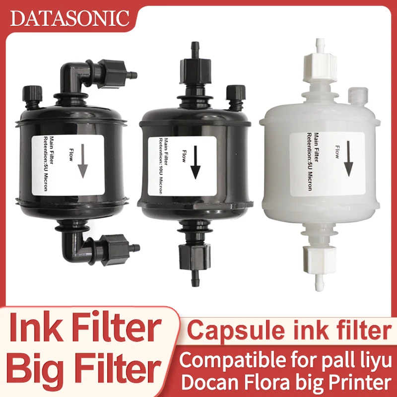 1pcs 10um 5um Capsule Ink Filter for Inkjet Printer Big Filter for Pall Liyu Myjet Vista Solvent Ink UV DTF Printer Filter White