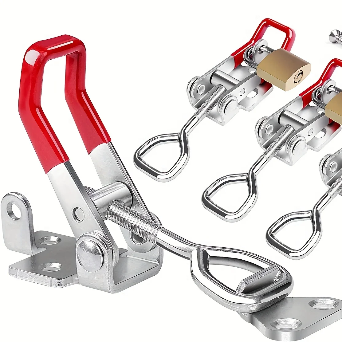 

Adjustable Toggle Clamp Latch Heavy Duty Toggle Latches Holding Capacity Pull Latch Clamp For Smoker Lid Jig Tool Box