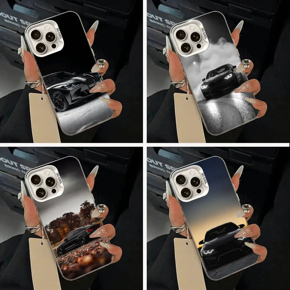 

Car-B-3 Series-M3-M4 Phone Case For iPhone 11 12 13 14 15 16Pro Max Plus white Sliver Phone Cover