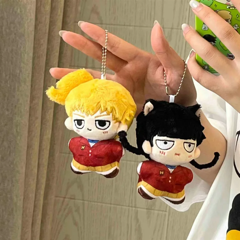 Porte-clés en peluche Mob Psycho, beurre, petit fossette, mini pendentif de sac, anime shiggones, périphérique Kawaii, jouet en peluche, cadeau de collection, 100