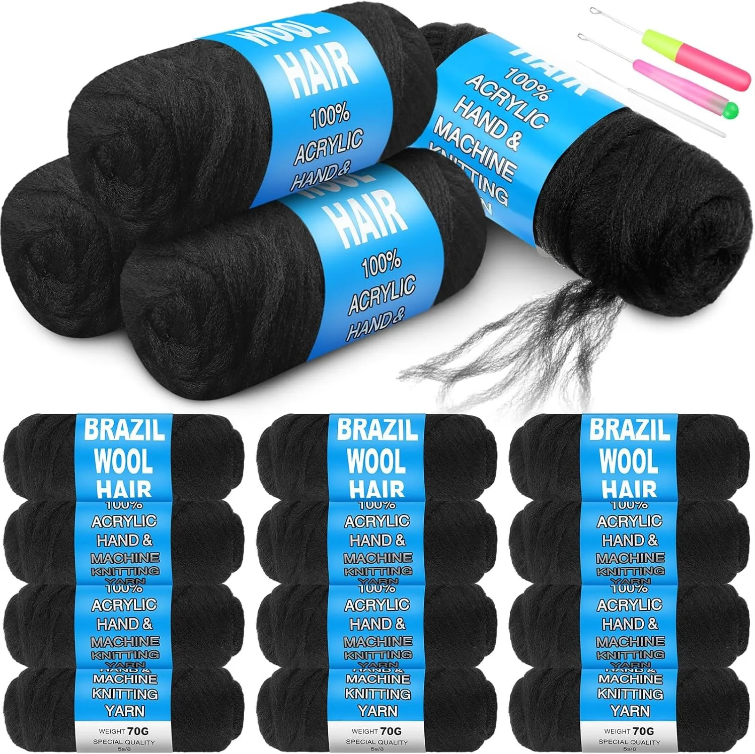

Синтетические волосы для плетения Jumbo Braiding Hair Brazilian Wool Hair Extension для женщин и детей, оптом, африканские, в стиле Yaki, сенегальские, Faux Locs