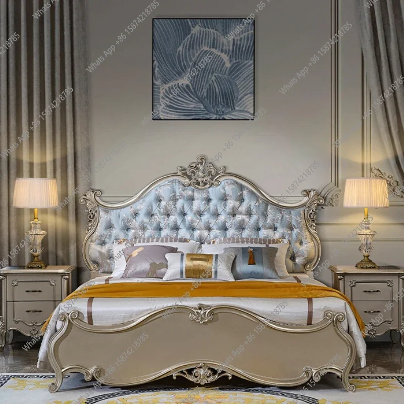 

Designer Modern Bed Aesthetics Light Luxury Romantic Wedding Princess Bed Art Sleeping Unique Muebles Lounge Suite Furniture