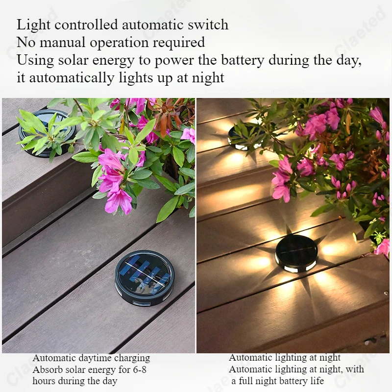 Lampe Solaire à LED Imperméable pour l'Extérieur, Luminaire Décoratif de Paysage, Idéal pour une Cour, un Jardin ou une Pelouse, Nouveauté