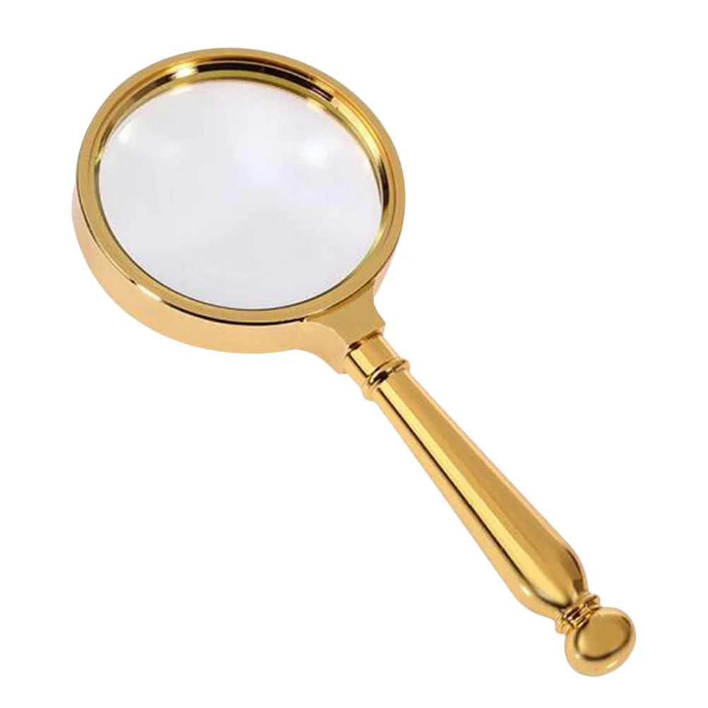 

Portable Handle Design Magnifier Retro Handheld Glass for Reading Jewelry Photography Decorative Gift Handle Design Magnifier