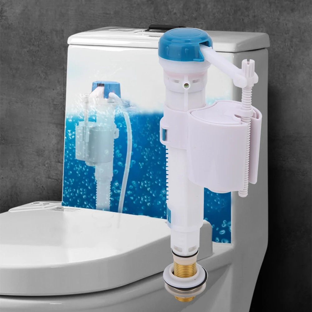 Toilet Push Button Fill Valve Dual Flush Cistern Valve Syphon Bathroom Blue White  G1/2 view 4