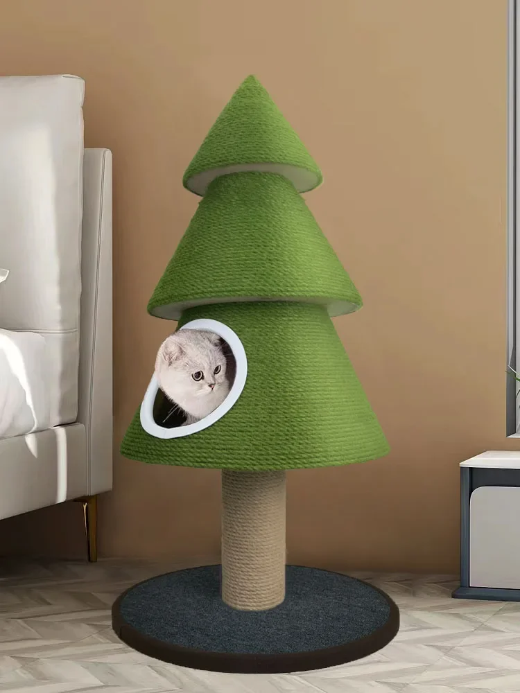 Cat Climbing Frame Christmas Tree  Scratch Board Sisal  Pine Grinding Claw Climbing  Tree Scratching Pole  Nest