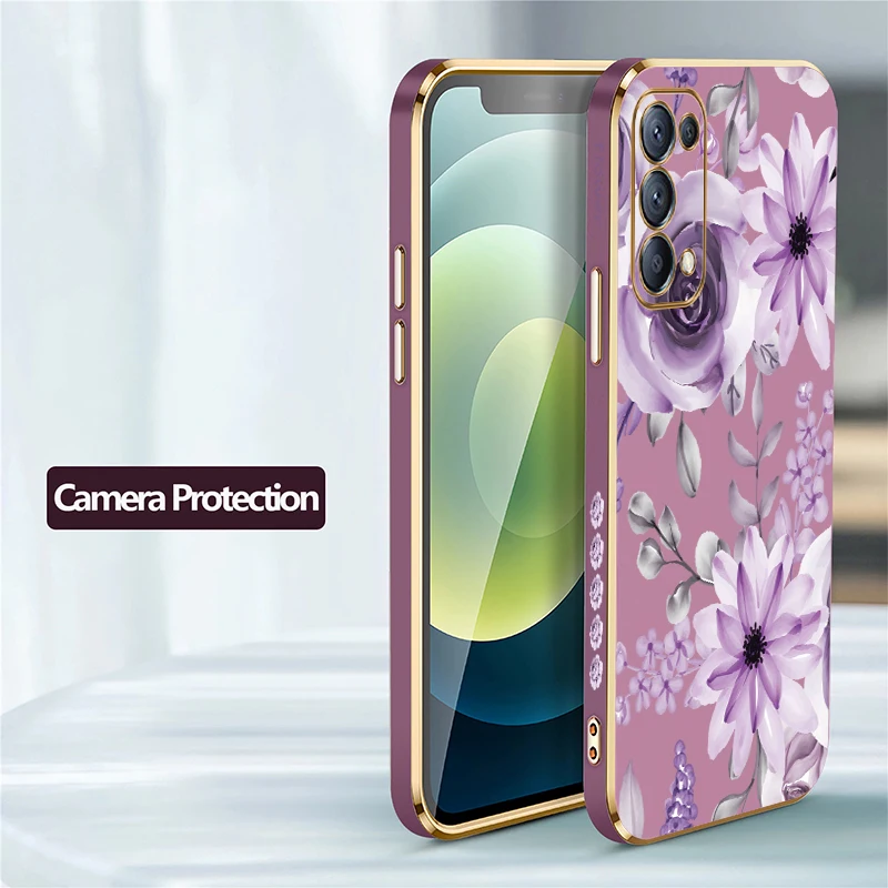 زهرة نمط سيليكون جراب هاتف ل ممن لهم رينو 5 5G 7 لايت 4Z 4G 2 2Z 2F 5F 5K 4 5 6 تصفيح لينة بولي TPU للصدمات الغطاء الخلفي #5