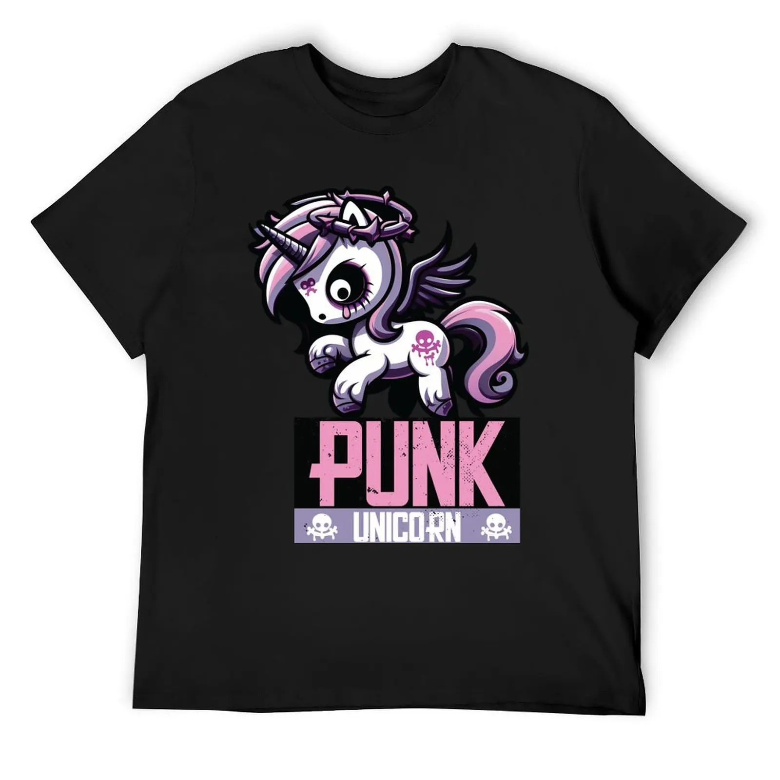 

Punk Cursed Unicorn T-Shirt plain luxury designer Louboutins mens t shirts