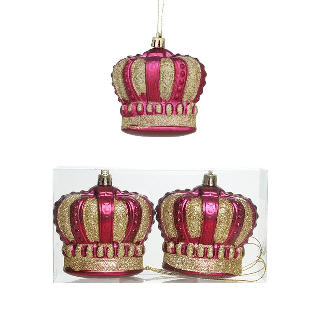 

Rose Red Christmas Pinecone Bell Pendants Plastic Reusable Christmas Cane Candy Ornaments Shatterproof Elegant