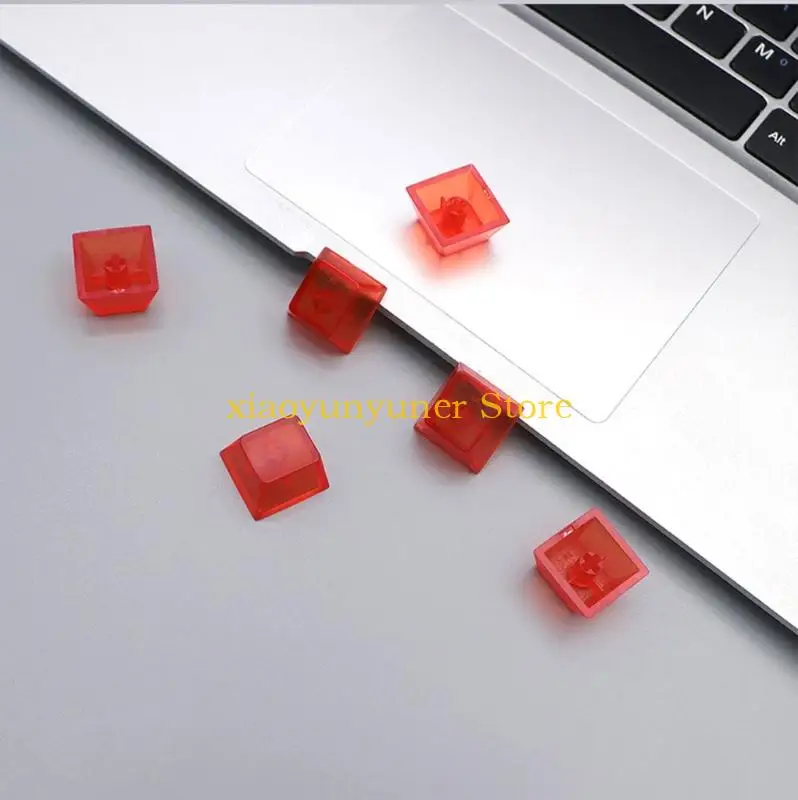 

P9JB Gaming Keyboards 10Pcs Original Height Transparents Layer PC Matte Backlit Keycaps for Mechanical Keyboards DIY