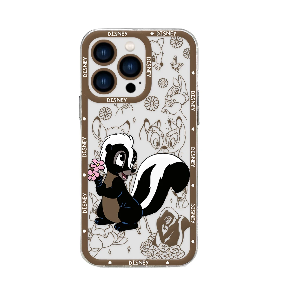 Thumper Cute Bambi Phone Case For iPhone 15 14 13 12 Mini 11 Pro Max XR XS 6 6S 7 8 SE20 Plus Soft Silicone Transparent Cover