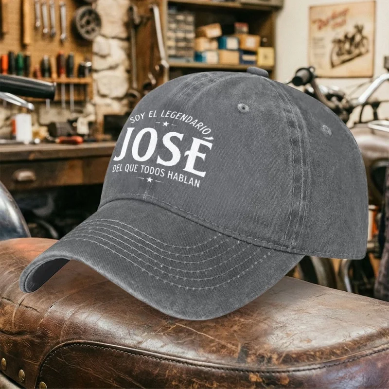 1pc Jose Legend Portable Adjustable Men's Baseball Cap - Suitable for Outdoor Activities - Unisex Style -  Duckbill Cap - Suitab