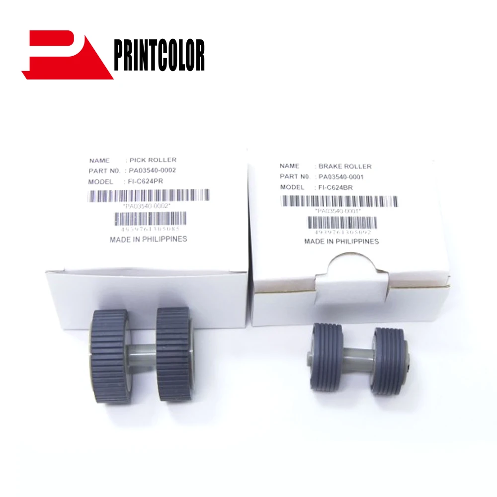 PA03540-0001 PA03540-0002 Brake and Pick Roller for Fujitsu 6130 Fi-6130 Fi-6130Z Fi-6230 Fi-6140 Fi-6240 Fi-6125 Fi-6225