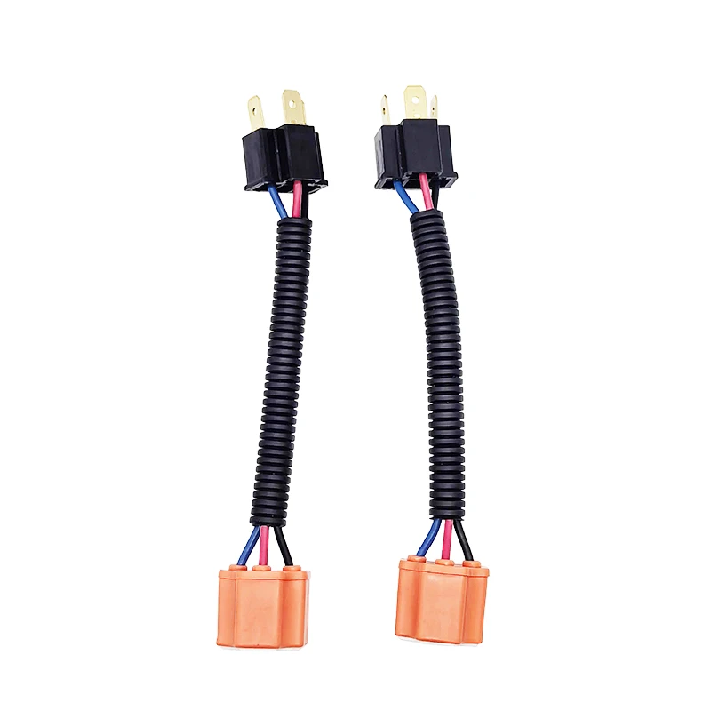 1-10Pcs H4 Male Female Ceramic Bulb Socket Adapter Wiring Harness Connector Headlight 9003/HB2 Plug Extension Conversion Cable