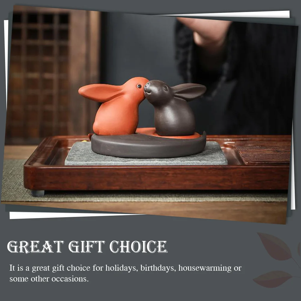 

Decorations Decorative Tea Pet Rabbit Rabbit-shape Creative Bunny Sculpture Ornament
