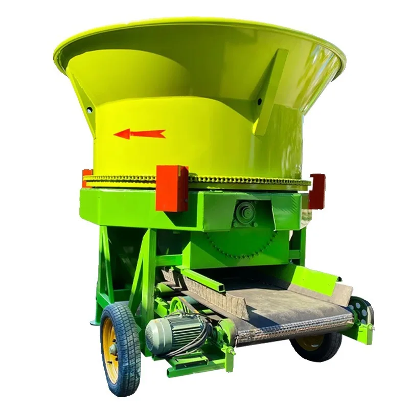 Vertical disc crusher, forage straw rotary cutting  grass machine