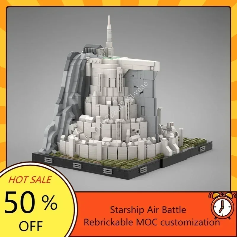 1929PCS MOC The Rings Movie White City Architecture Collection Building Block Technology Bricks DIY Assembly Display Toys Gifts