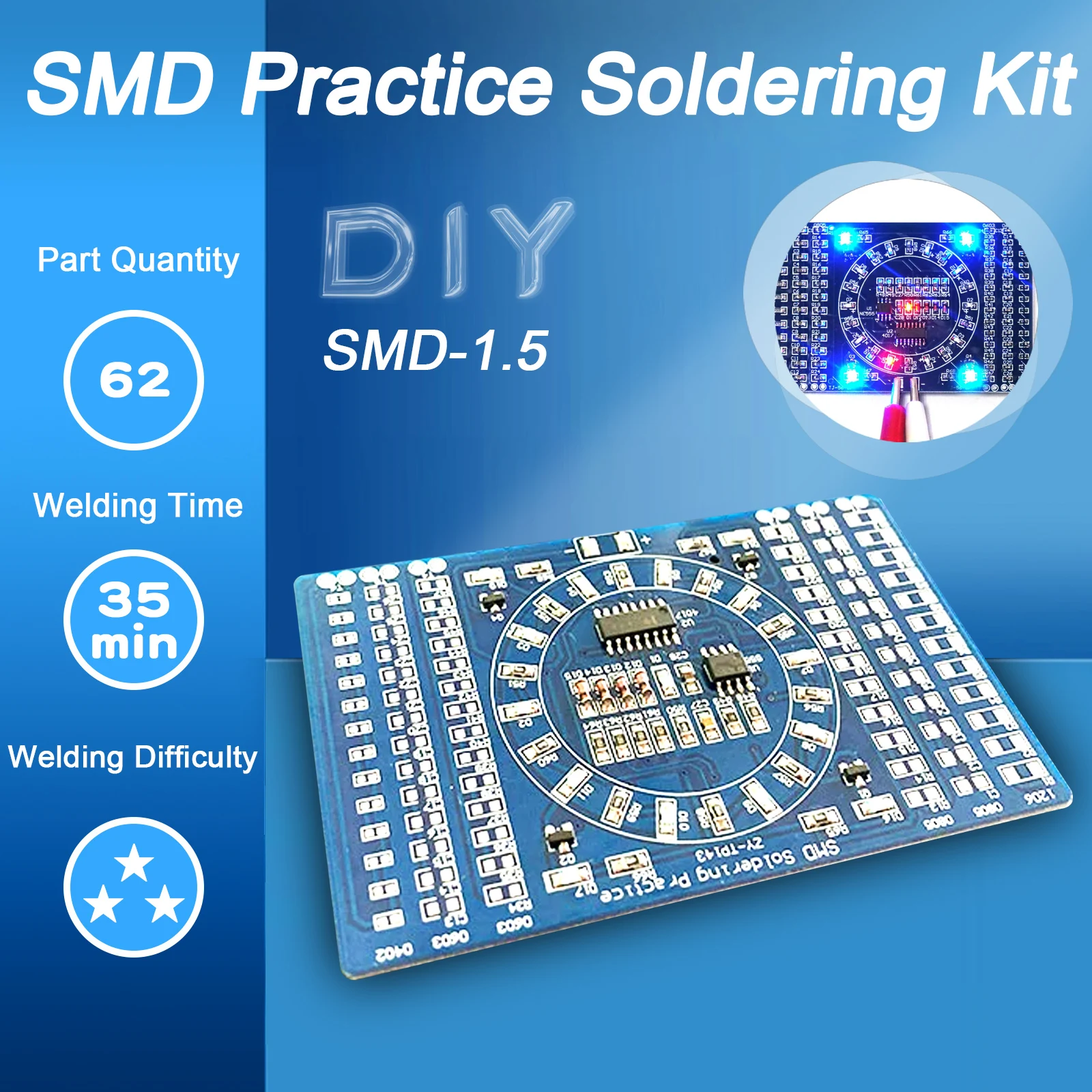 납땜 실습 SMD 회로 기판, LED 전자 SMT 부품, DIY PCB 키트, 프로젝트 도구, 기본 납땜 키트