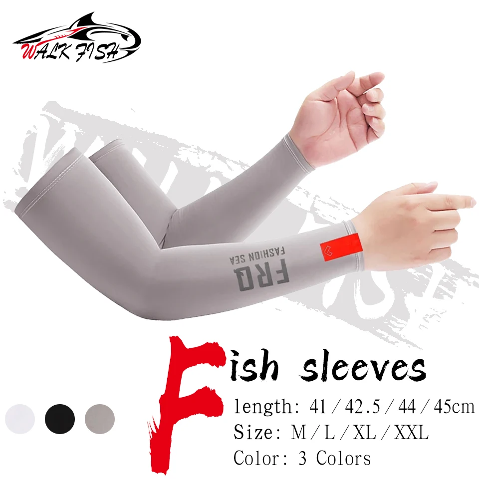 أكمام دعم ذراع السمك للمشي للرجال ، UPF50 Plus ، واقي من الشمس ، تنفس ، حرير ثلجي ، أكمام ركوب الدراجات ، شعور رائع ، صيد السمك ، الصيف ، زوج واحد