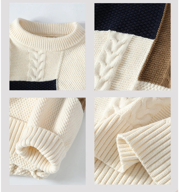 Pullovers Autumn Male Sweater For Men Men's Clothing Spring Men's Sweat-shirt Casual Streetwear Knit Fashion Hombre Warm Solid