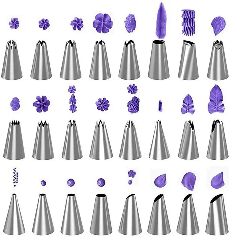 

39Pcs Cake Piping Tip Cake Decorating Tools Set Piping Bag Muffin Cups Cake Decoration Accessories Kitchen Tools Cupcake Liners