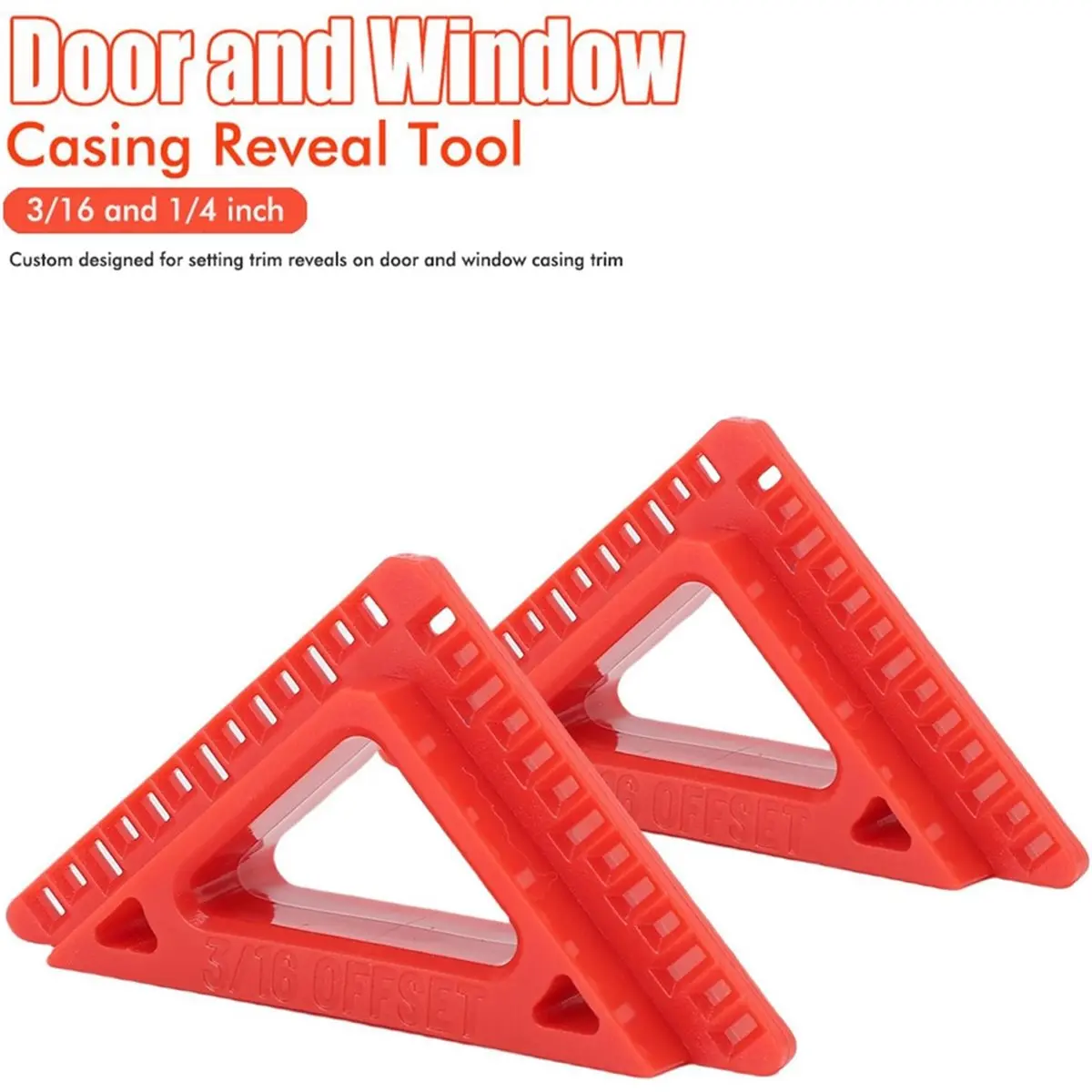 

2 шт., инструмент для раскрытия дверной корпуса, инструмент для разметки отделки, приспособление для раскрытия окна, с проставкой 1/4 дюйма, 3/16 дюйма и 1/8 дюйма