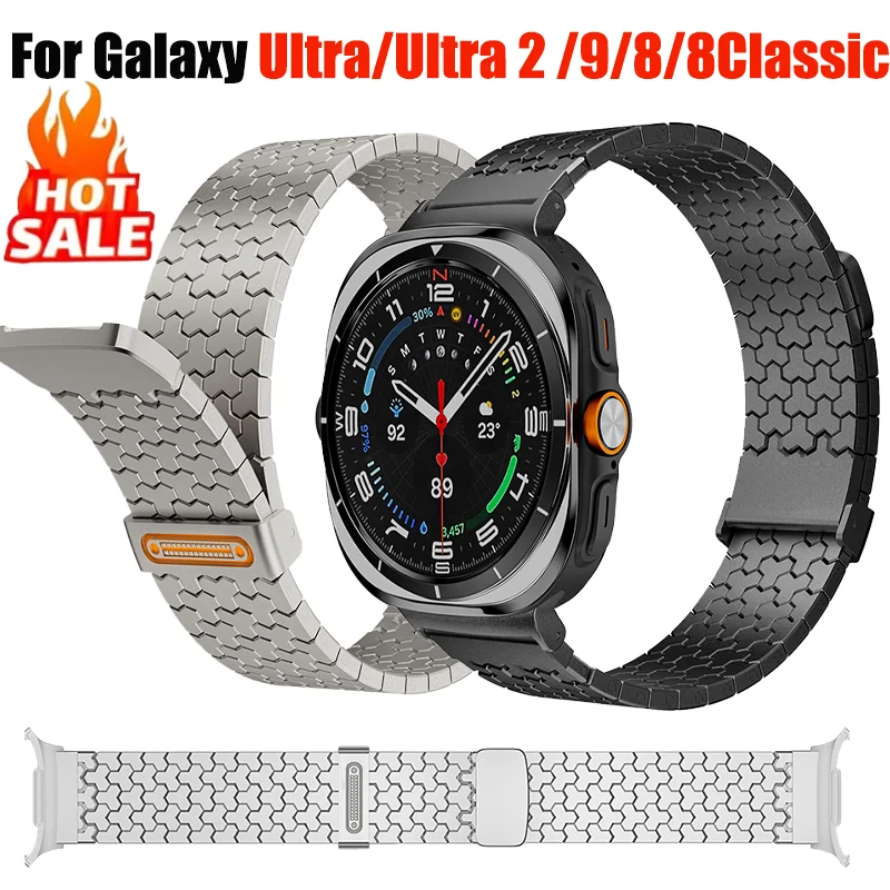 Magnetic Strap for Samsung Galaxy Ultra/Ultra 2 47mm Stainless Steel Bracelet for Samsung Galaxy Watch 9 8 40 44mm 8Classic 46mm