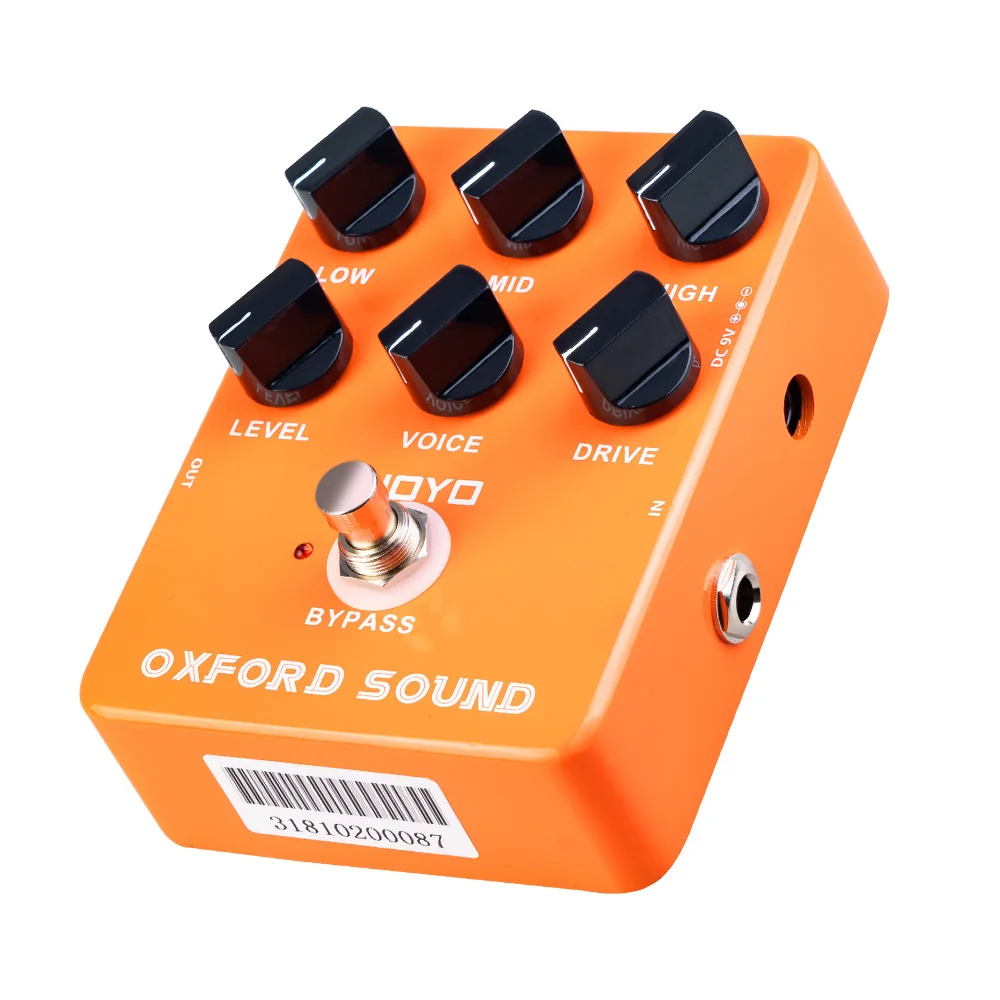 JOYO JF-22 Oxford Sound Distortion Guitar Effect Pedal 70's Classic British Rock Clean Distortion Amplifier Simulation Pedal