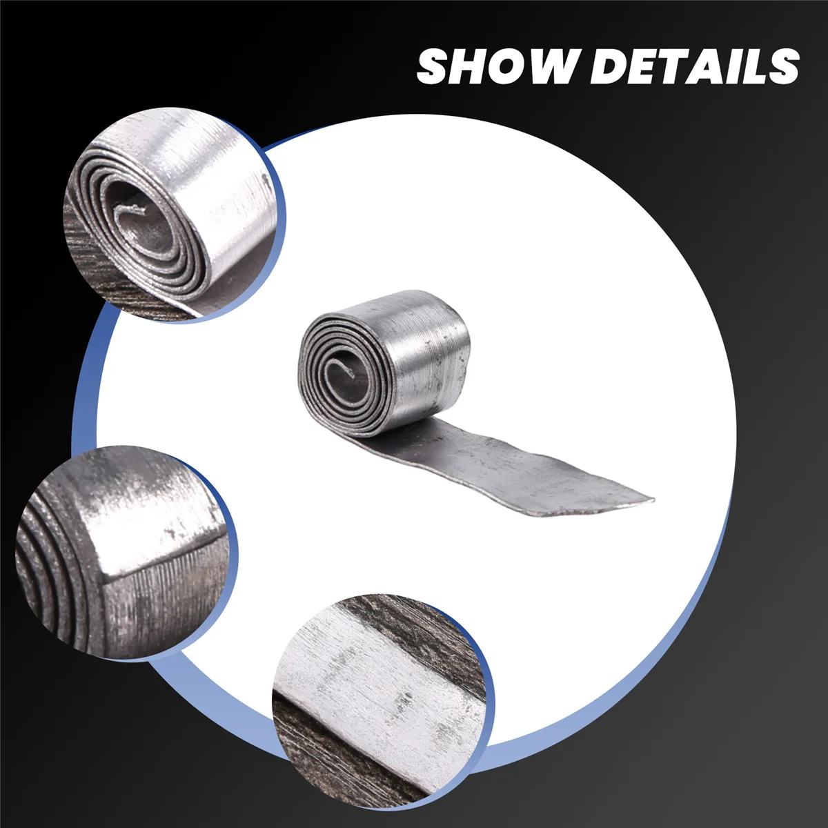 A03V Soft Lead Sheet Lead Roll Fishing Sinkers Clip Tackle, 1.0MM