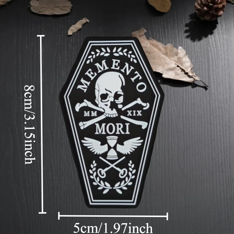 Memento MORI Skull 3D PVC Patch Hook&Loop Patches Military Combat Applique Morale Badge Armband Tactical Backpack DIY Stickers