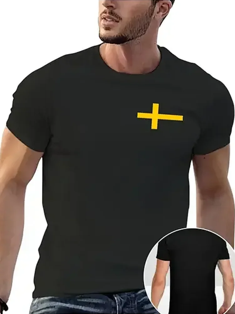 

For Men's Summer 100 100% Pure Cotton Fashionable Casual Loose Plus Size Pattern Printed Sports Round Neck Short Sleeved T-shirt