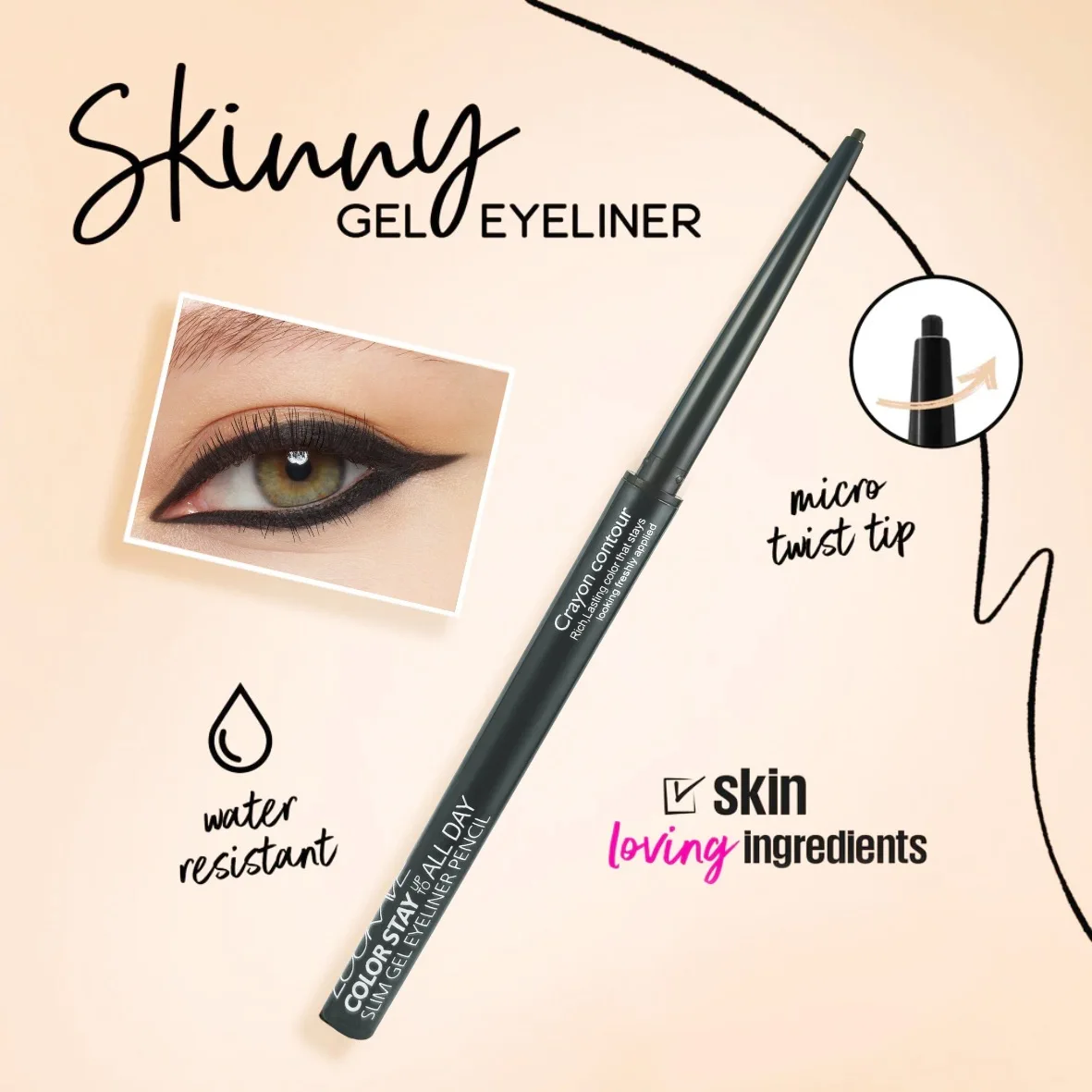 1Pcs Augen Make-Up Automatische Rotierenden Eyeliner Bleistift Schwarz Kaffee Wasserdicht Augenbrauen Stift Eyleliner Kosmetik Charming Augen Make-Up