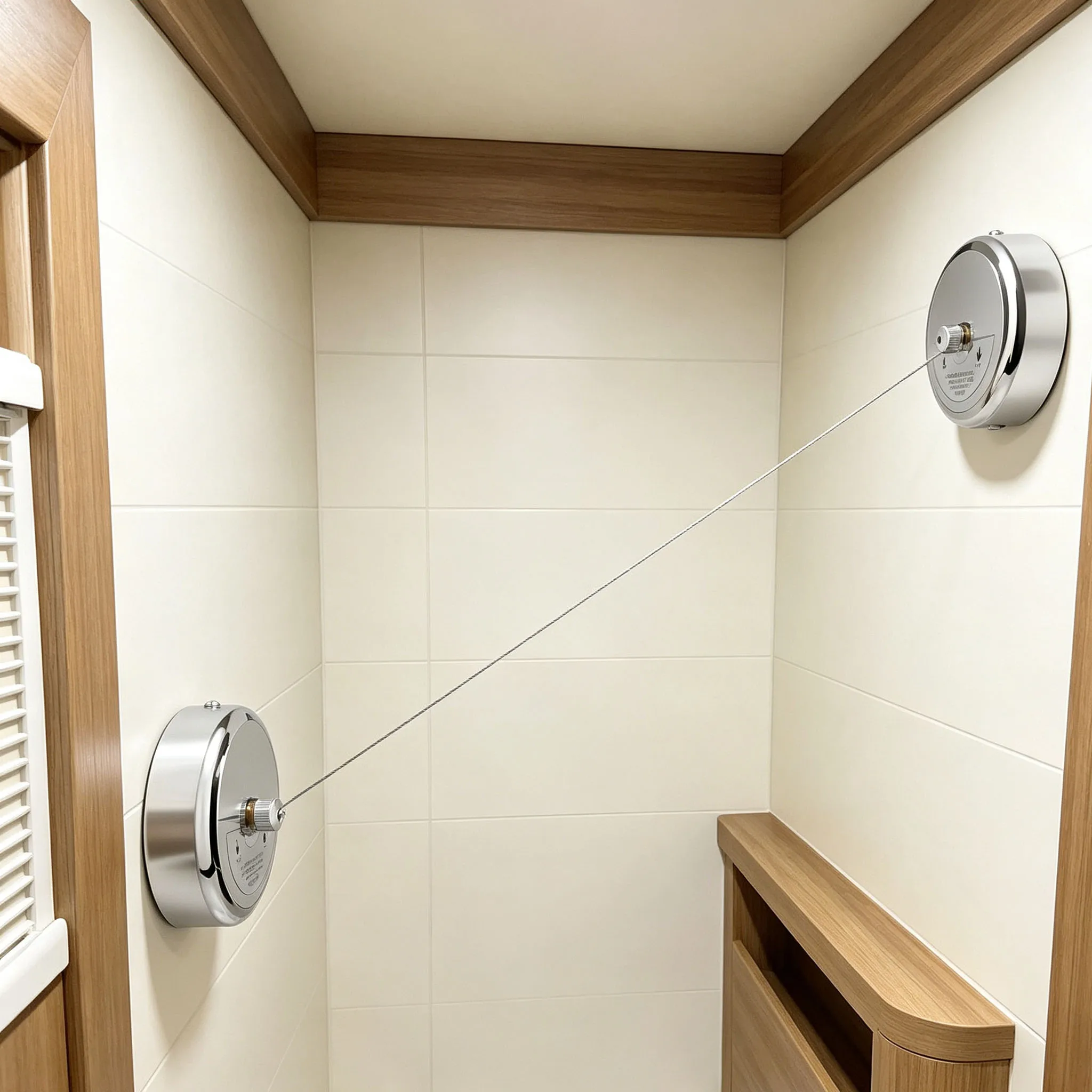 Retractable Family Clothesline 304 Stainless Steel 9.2ft Drying Rope Line for Indoor Outdoor Camping Car