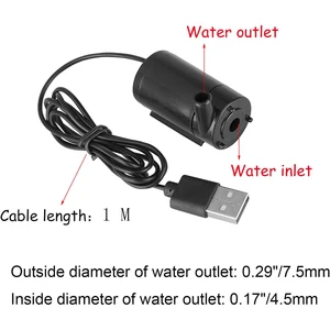 Wasserpumpe ohne mikro untergetauchtes Bürsten niedriges Noese, Aquarium, Aquarium, Fischtank, Lagon, Quelle, Hydroponie, Garten, USB, DC 3-5V 6 Hauptverkaufspumpe Dagua - №4