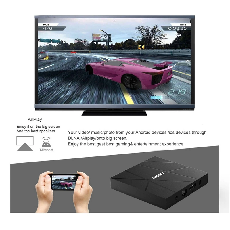 Hot-T95H Android 10 TV BOX Allwinner H616 4G RAM 64 ГБ ROM Беспроводное подключение WIFI 6K HD-плеер для дома, школы, вилка стандарта США