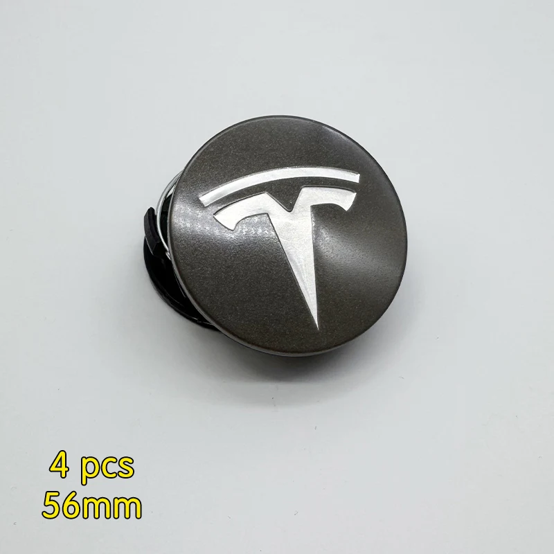 4pcs 56mm Wheel Hub Center Caps For Tesla Model 3 Model Y Badge Cover Hubcaps for Tesla Model Y X S 2023 Car Accessories