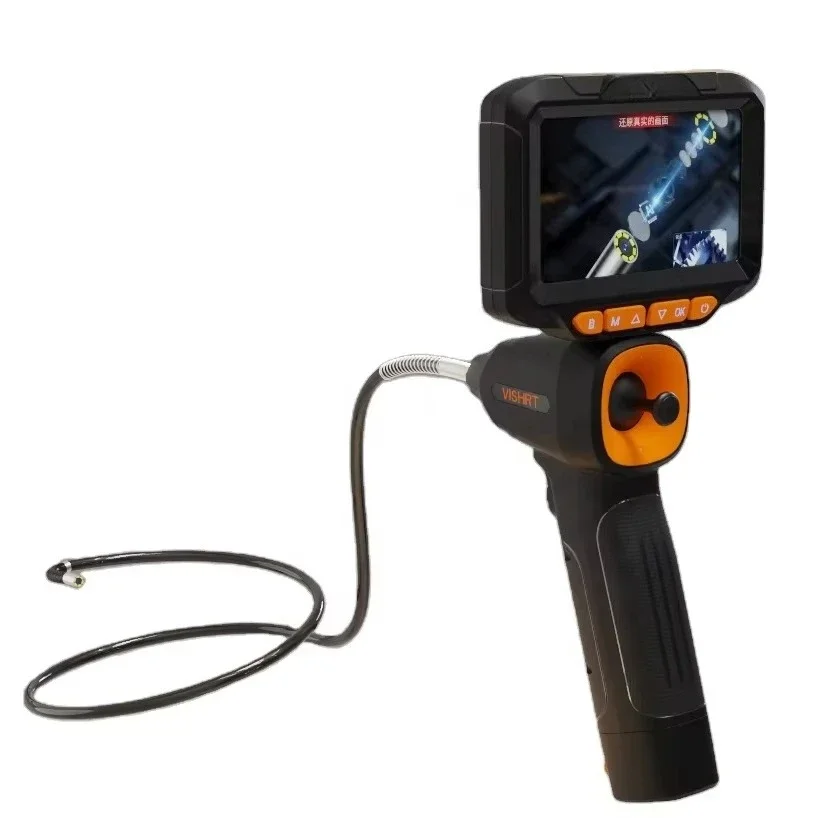 Factory Direct 5-inch IPS Screen 1080P Rigid Endoscope 720 Degree Four Ways Rotation Industrial Video Endoscope Articulation