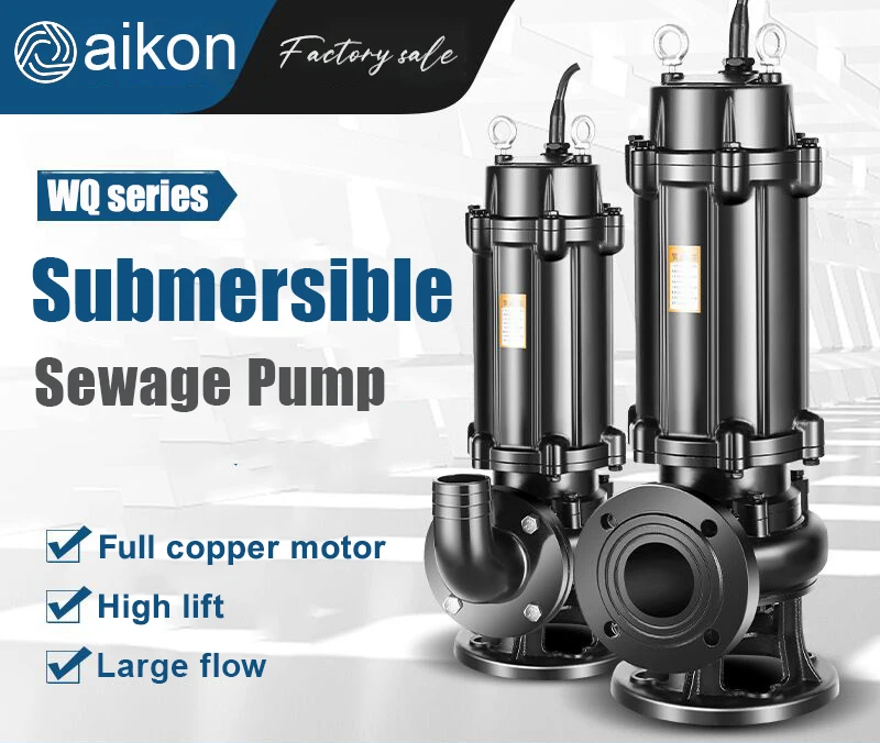 Aikon 10HP Cast Iron Submersible Sewage Pump for Wastewater Treatment Wholesale