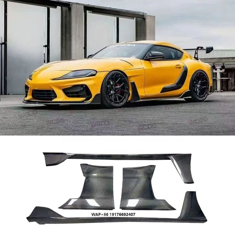 

Carbon Fiber Ad-V2 Style Side Skirts and Fenders forToyota Supra A90 A91 MK5 Car Front Fender Side Skirt Splitter Bodykit