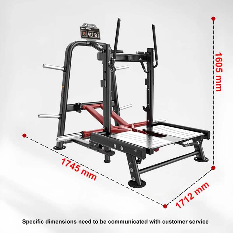 High Quality Gym Plate Loaded Rhino Belt Equipment Squat Leg Stretching Glute Hip Thrust Machine